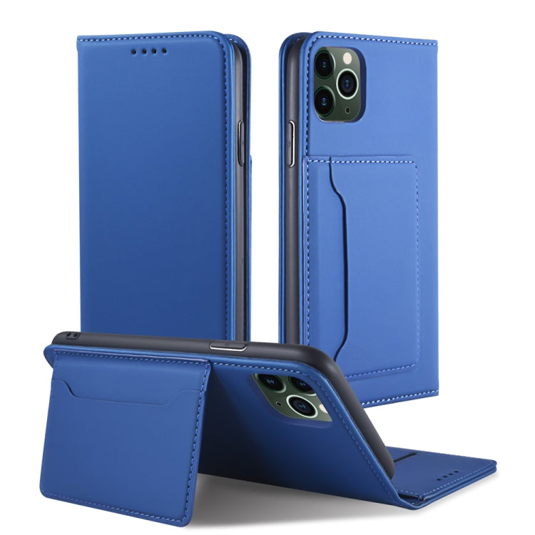 For iPhone 11 Pro Max Strong Magnetism Shockproof Horizontal Flip Liquid Feel Leather Case with Holder & Card Slots & Wallet