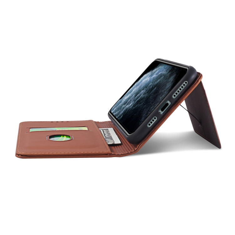 For iPhone 11 Pro Max Strong Magnetism Shockproof Horizontal Flip Liquid Feel Leather Case with Holder & Card Slots & Wallet