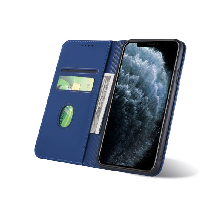 For iPhone 11 Pro Strong Magnetism Shockproof Horizontal Flip Liquid Feel Leather Case with Holder & Card Slots & Wallet