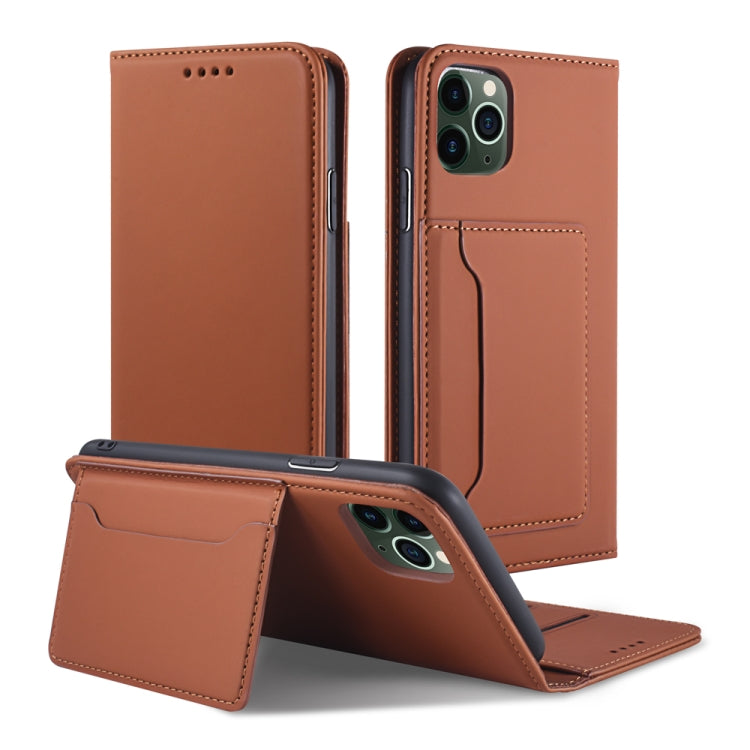 For iPhone 11 Pro Strong Magnetism Shockproof Horizontal Flip Liquid Feel Leather Case with Holder & Card Slots & Wallet