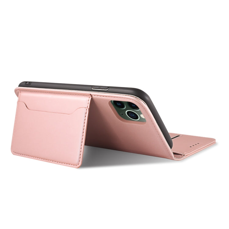 For iPhone 11 Strong Magnetism Shockproof Horizontal Flip Liquid Feel Leather Case with Holder & Card Slots & Wallet