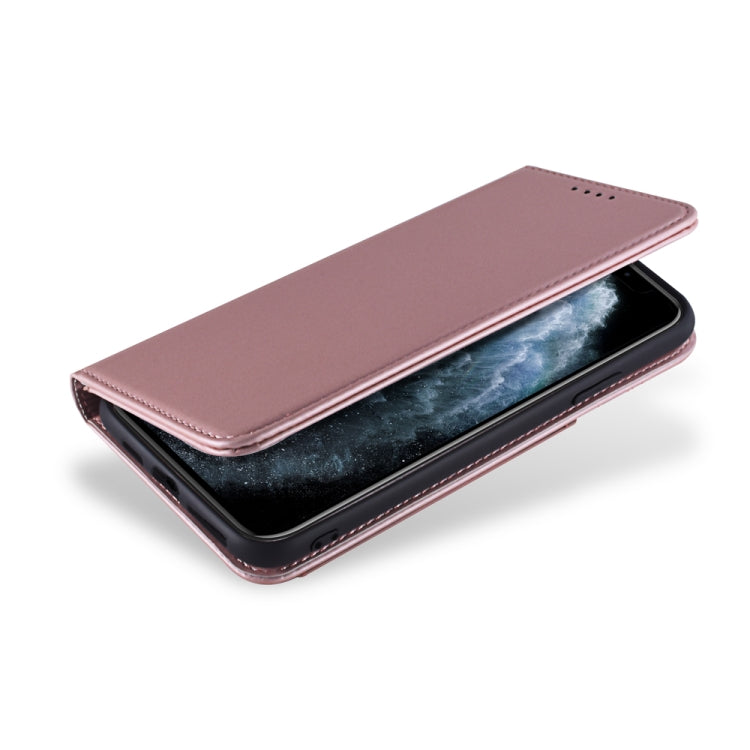 For iPhone 11 Strong Magnetism Shockproof Horizontal Flip Liquid Feel Leather Case with Holder & Card Slots & Wallet