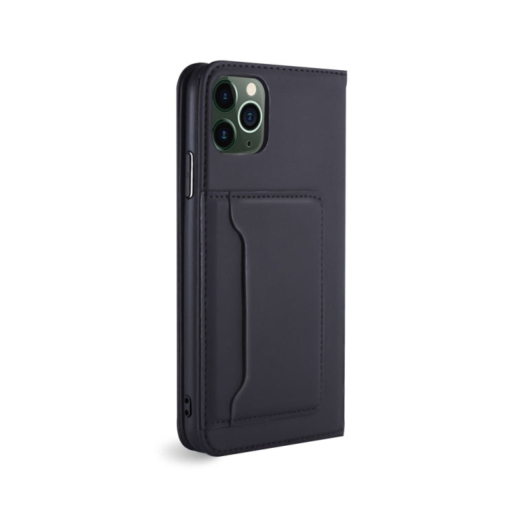 For iPhone 11 Strong Magnetism Shockproof Horizontal Flip Liquid Feel Leather Case with Holder & Card Slots & Wallet