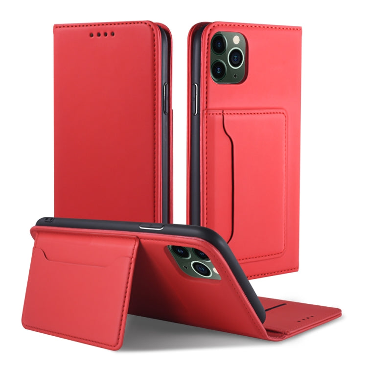 For iPhone 11 Strong Magnetism Shockproof Horizontal Flip Liquid Feel Leather Case with Holder & Card Slots & Wallet