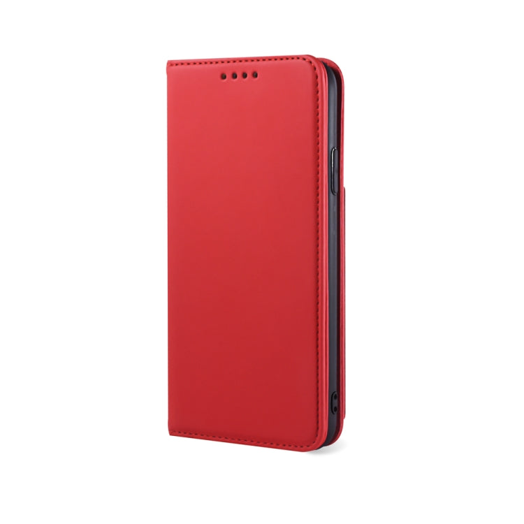 For iPhone 11 Strong Magnetism Shockproof Horizontal Flip Liquid Feel Leather Case with Holder & Card Slots & Wallet