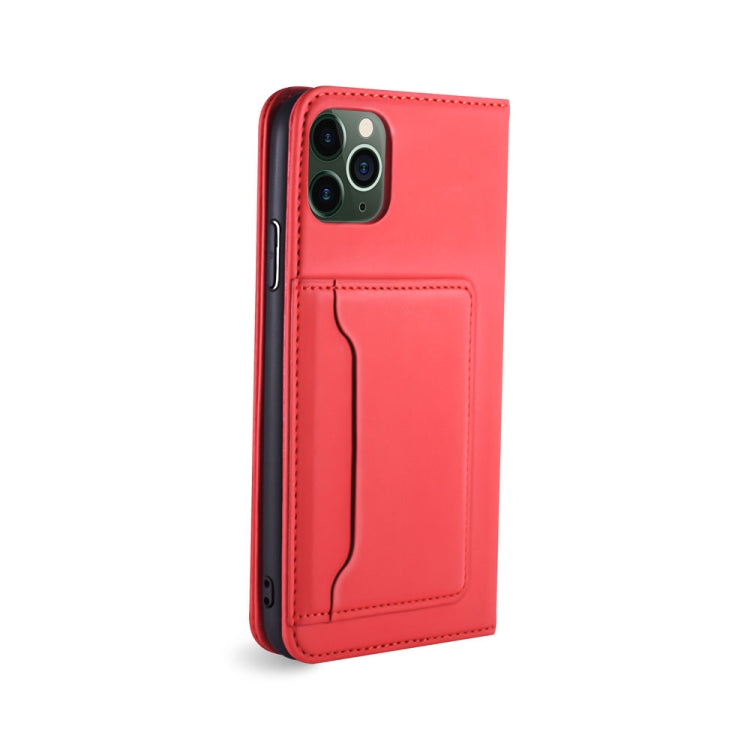 For iPhone 11 Strong Magnetism Shockproof Horizontal Flip Liquid Feel Leather Case with Holder & Card Slots & Wallet