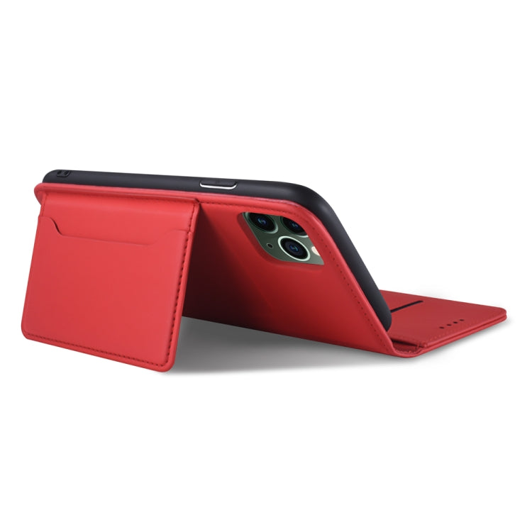 For iPhone 11 Strong Magnetism Shockproof Horizontal Flip Liquid Feel Leather Case with Holder & Card Slots & Wallet