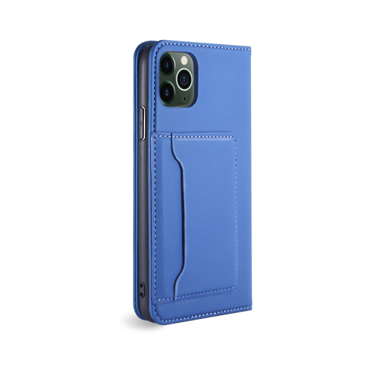 For iPhone 11 Strong Magnetism Shockproof Horizontal Flip Liquid Feel Leather Case with Holder & Card Slots & Wallet