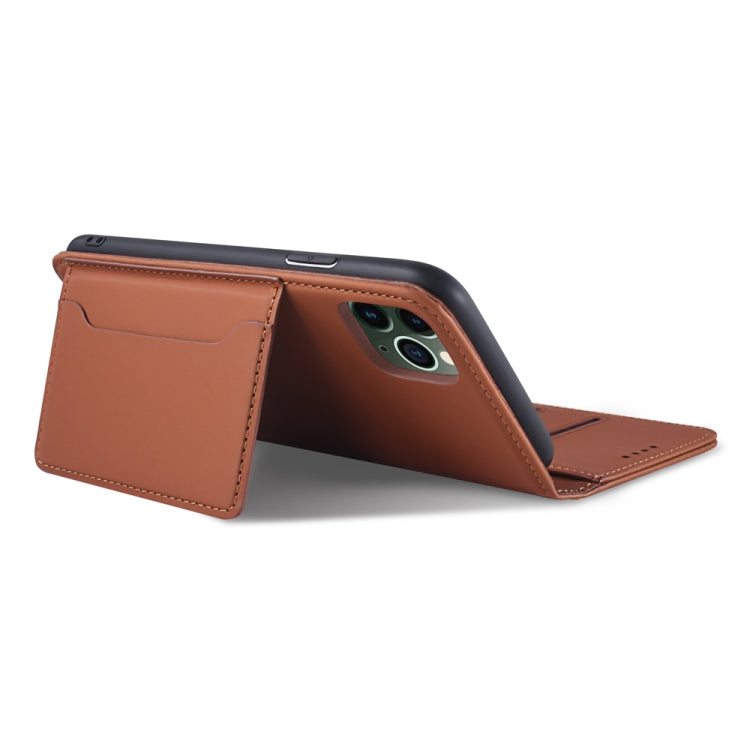 For iPhone 11 Strong Magnetism Shockproof Horizontal Flip Liquid Feel Leather Case with Holder & Card Slots & Wallet