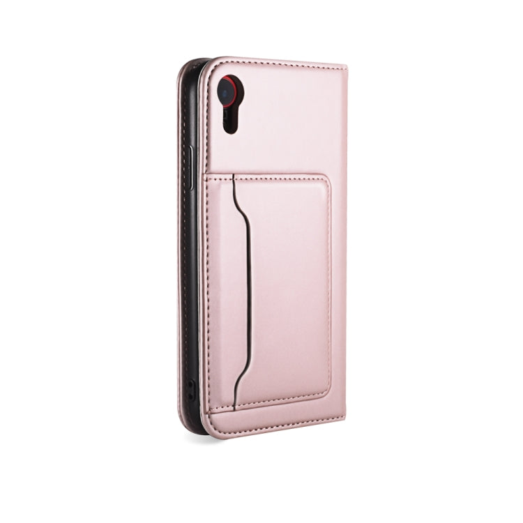 For iPhone XR Strong Magnetism Shockproof Horizontal Flip Liquid Feel Leather Case with Holder & Card Slots & Wallet