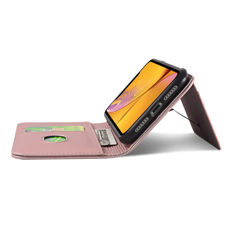 For iPhone XR Strong Magnetism Shockproof Horizontal Flip Liquid Feel Leather Case with Holder & Card Slots & Wallet