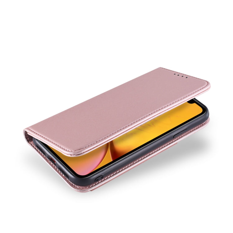 For iPhone XR Strong Magnetism Shockproof Horizontal Flip Liquid Feel Leather Case with Holder & Card Slots & Wallet