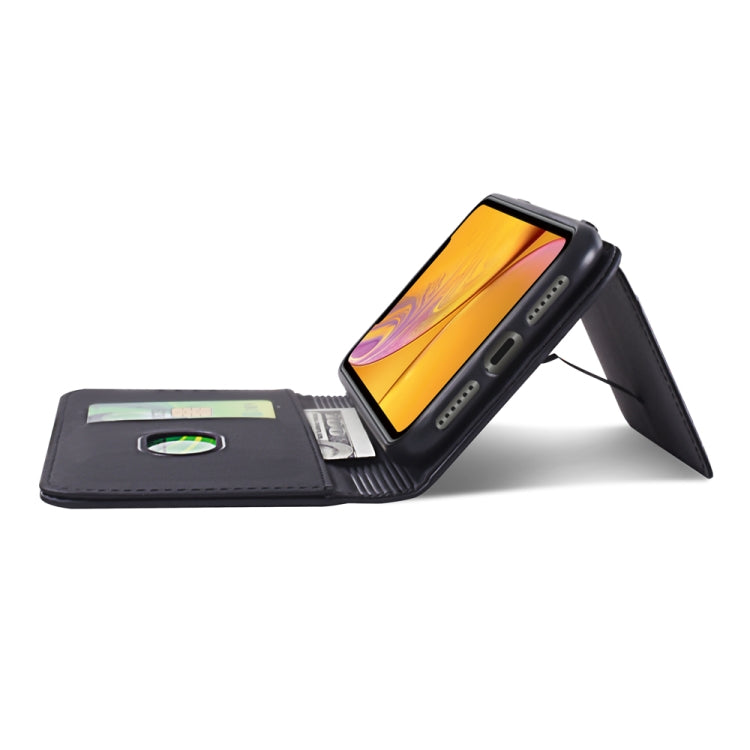 For iPhone XR Strong Magnetism Shockproof Horizontal Flip Liquid Feel Leather Case with Holder & Card Slots & Wallet