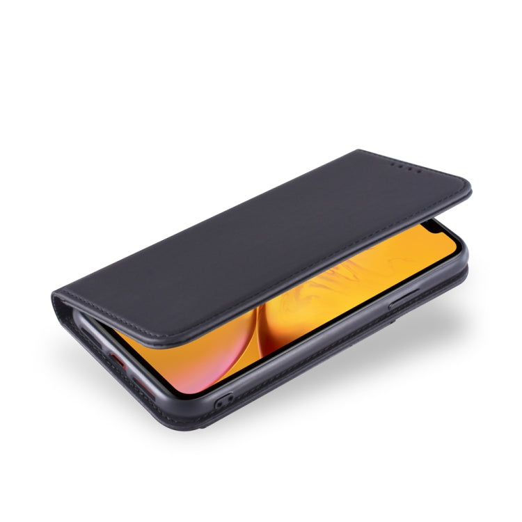 For iPhone XR Strong Magnetism Shockproof Horizontal Flip Liquid Feel Leather Case with Holder & Card Slots & Wallet