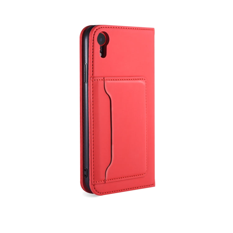 For iPhone XR Strong Magnetism Shockproof Horizontal Flip Liquid Feel Leather Case with Holder & Card Slots & Wallet