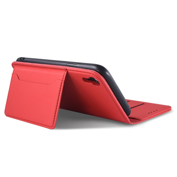 For iPhone XR Strong Magnetism Shockproof Horizontal Flip Liquid Feel Leather Case with Holder & Card Slots & Wallet