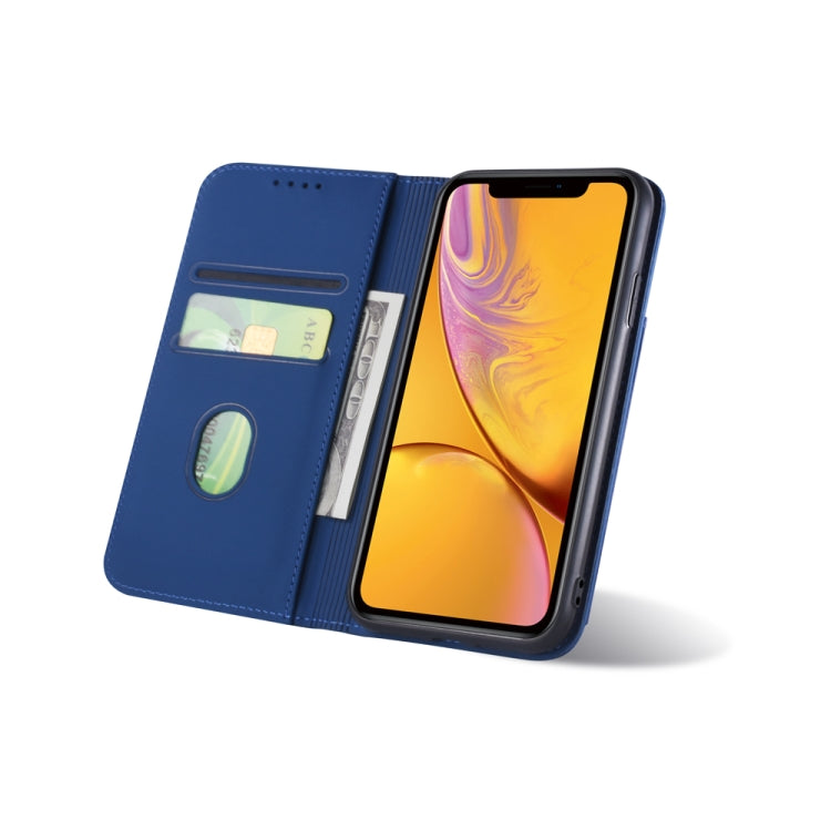 For iPhone XR Strong Magnetism Shockproof Horizontal Flip Liquid Feel Leather Case with Holder & Card Slots & Wallet