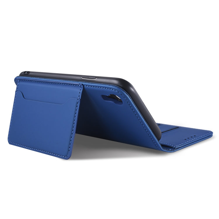 For iPhone XR Strong Magnetism Shockproof Horizontal Flip Liquid Feel Leather Case with Holder & Card Slots & Wallet