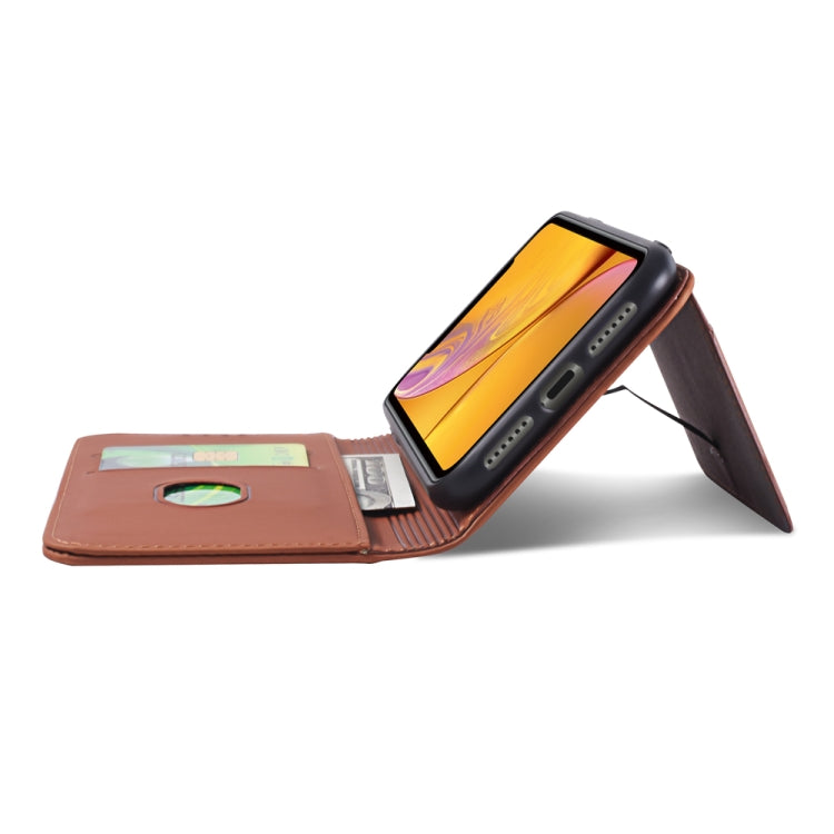 For iPhone XR Strong Magnetism Shockproof Horizontal Flip Liquid Feel Leather Case with Holder & Card Slots & Wallet