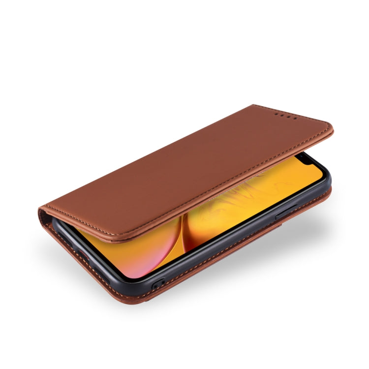 For iPhone XR Strong Magnetism Shockproof Horizontal Flip Liquid Feel Leather Case with Holder & Card Slots & Wallet