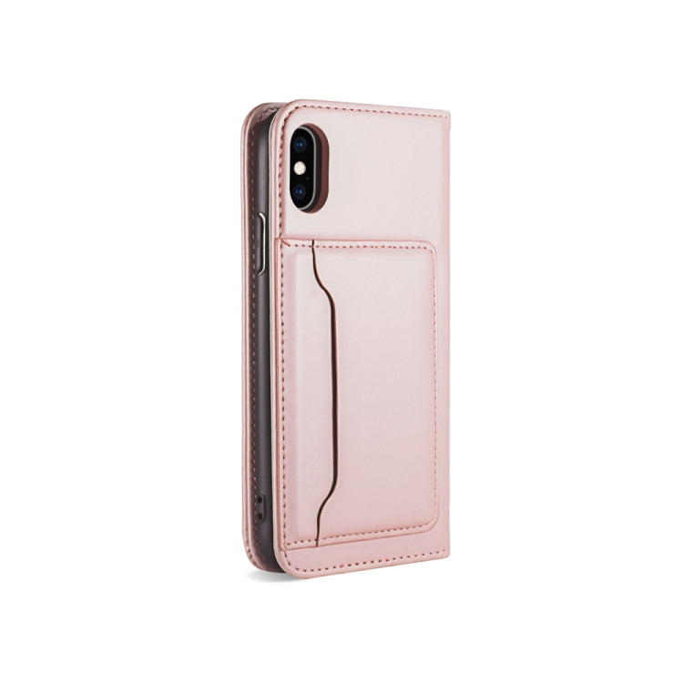 For iPhone XS Max Strong Magnetism Shockproof Horizontal Flip Liquid Feel Leather Case with Holder & Card Slots & Wallet