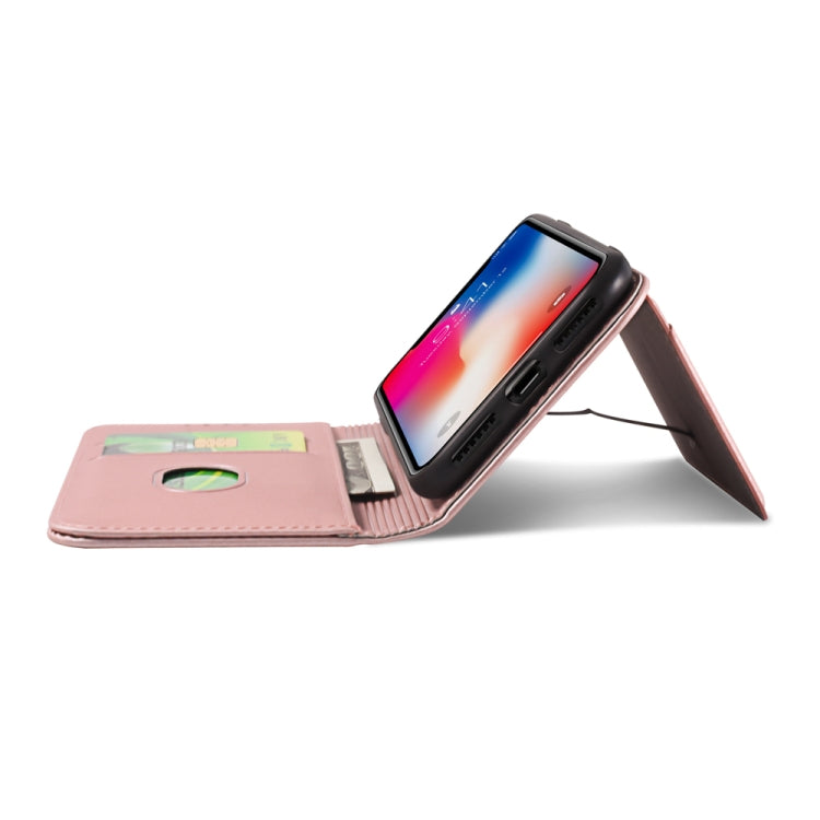 For iPhone XS Max Strong Magnetism Shockproof Horizontal Flip Liquid Feel Leather Case with Holder & Card Slots & Wallet