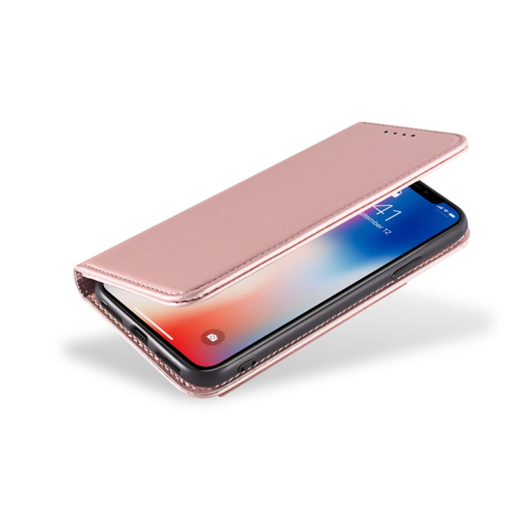 For iPhone XS Max Strong Magnetism Shockproof Horizontal Flip Liquid Feel Leather Case with Holder & Card Slots & Wallet