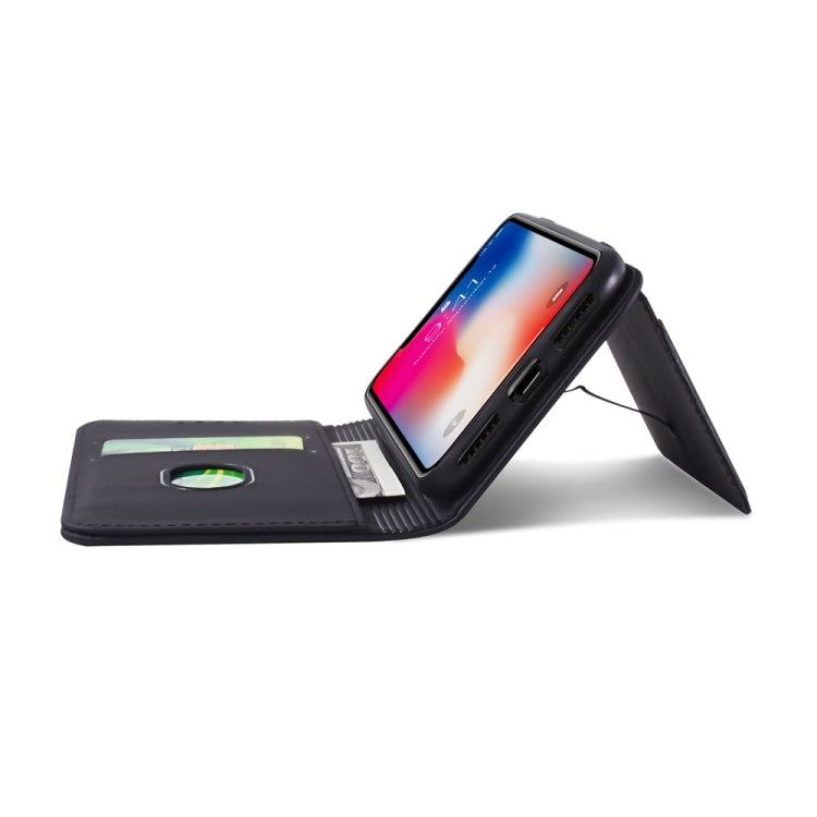 For iPhone XS Max Strong Magnetism Shockproof Horizontal Flip Liquid Feel Leather Case with Holder & Card Slots & Wallet