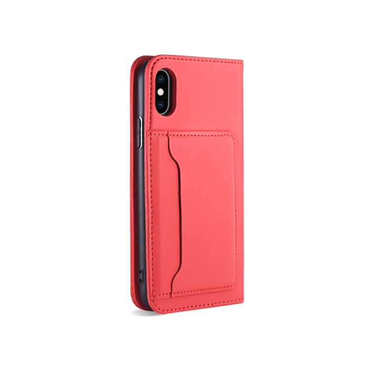 For iPhone XS Max Strong Magnetism Shockproof Horizontal Flip Liquid Feel Leather Case with Holder & Card Slots & Wallet