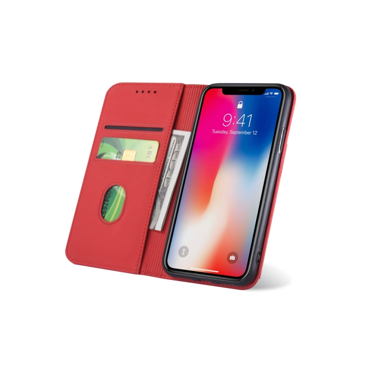For iPhone XS Max Strong Magnetism Shockproof Horizontal Flip Liquid Feel Leather Case with Holder & Card Slots & Wallet