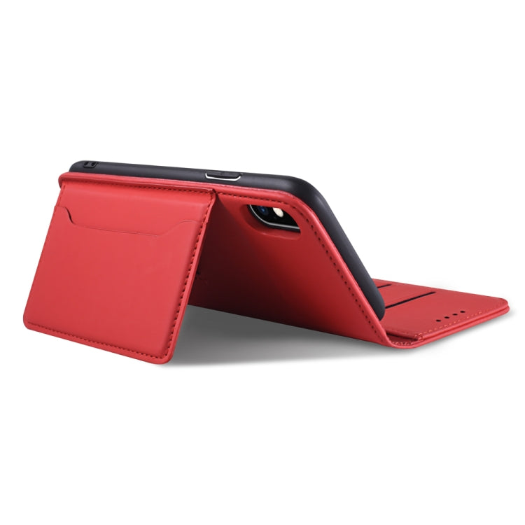 For iPhone XS Max Strong Magnetism Shockproof Horizontal Flip Liquid Feel Leather Case with Holder & Card Slots & Wallet
