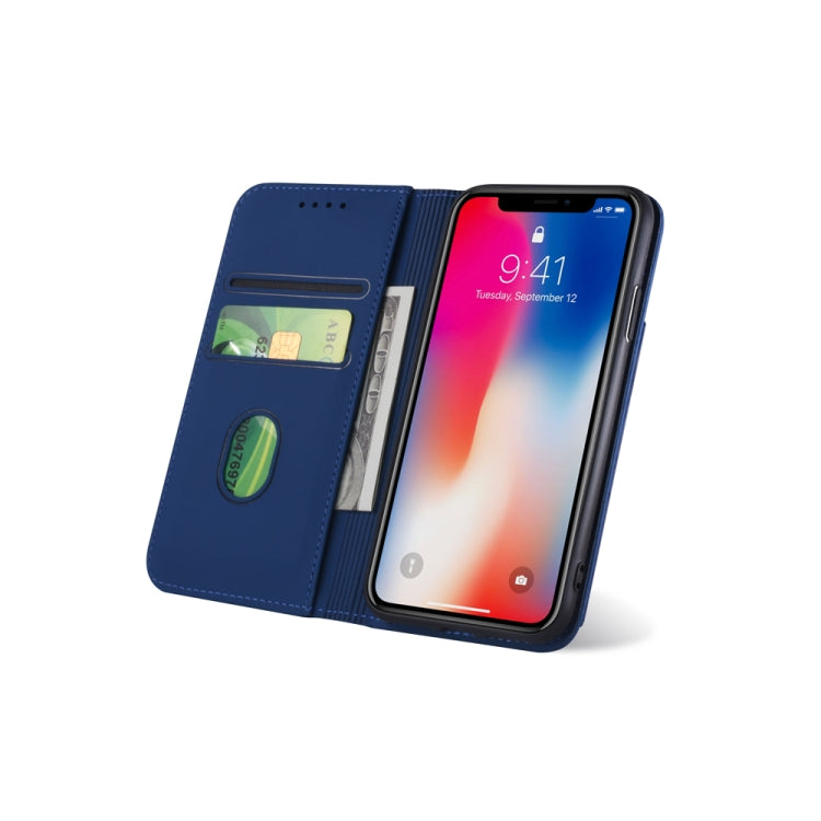 For iPhone XS Max Strong Magnetism Shockproof Horizontal Flip Liquid Feel Leather Case with Holder & Card Slots & Wallet