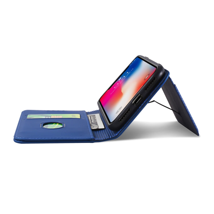 For iPhone XS Max Strong Magnetism Shockproof Horizontal Flip Liquid Feel Leather Case with Holder & Card Slots & Wallet