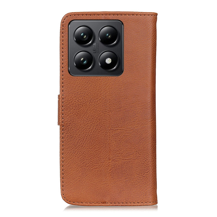 For Xiaomi 14T KHAZNEH Cowhide Texture Horizontal Flip Leather Phone Case