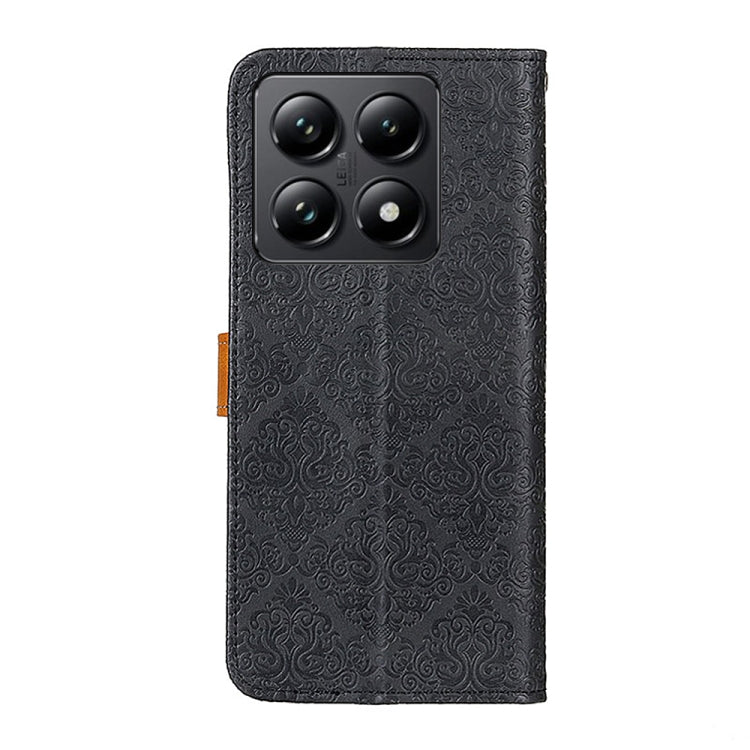For Xiaomi 14T Pro European Floral Embossed Leather Phone Case