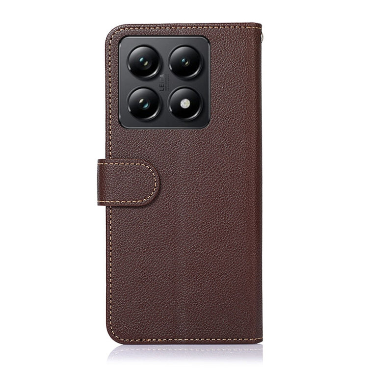 For Xiaomi 14T KHAZNEH Litchi Texture Leather RFID Phone Case