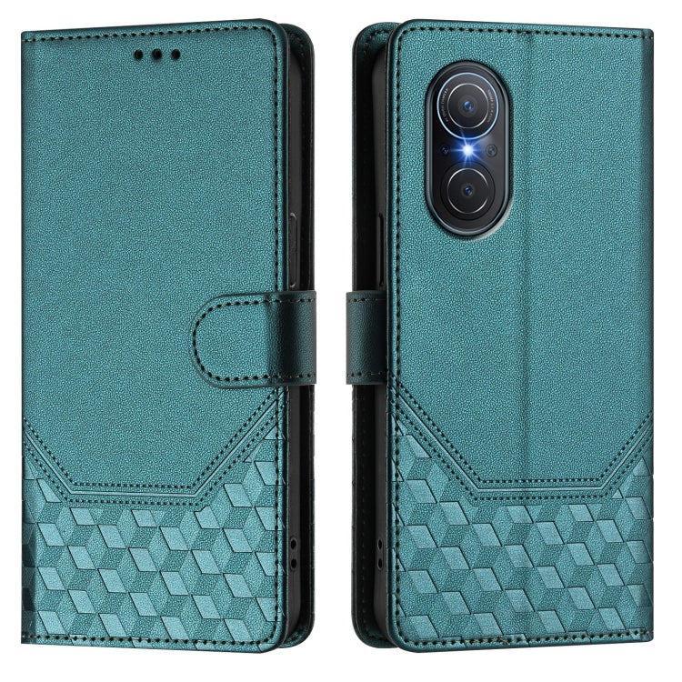 For Huawei nova 9 SE / Honor 50 SE Honeycomb Embossing RFID Leather Phone Case