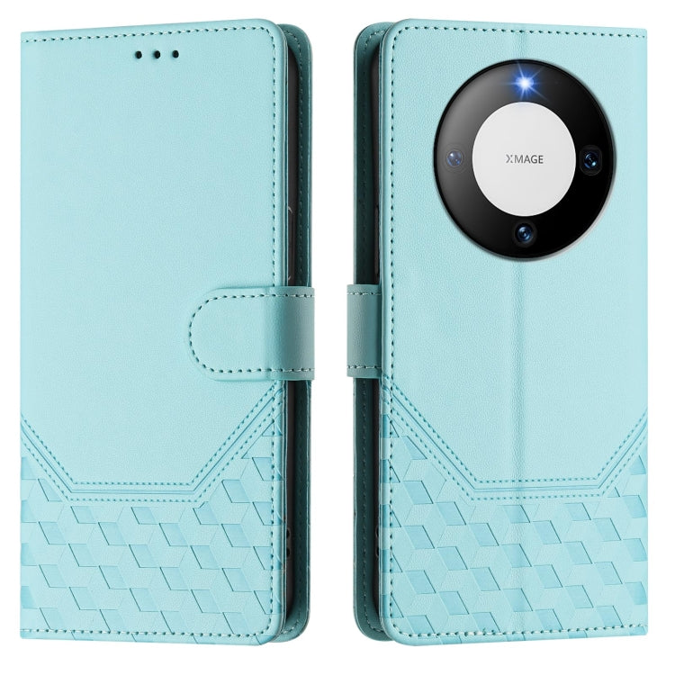 For Huawei Mate 60 Honeycomb Embossing RFID Leather Phone Case