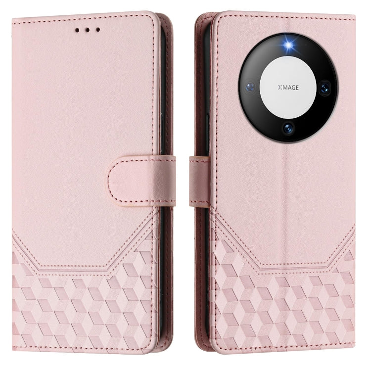 For Huawei Mate 60 Pro / Mate 60 Pro+ Honeycomb Embossing RFID Leather Phone Case