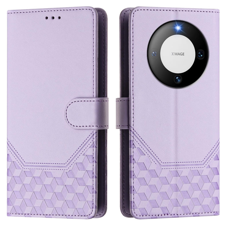 For Huawei Mate 60 Pro / Mate 60 Pro+ Honeycomb Embossing RFID Leather Phone Case