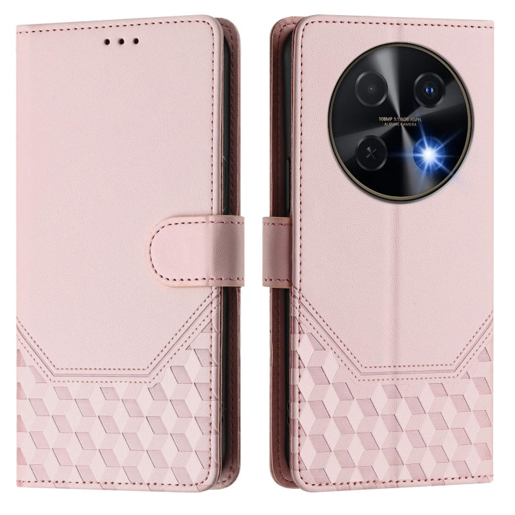 For Huawei nova 12i 4G Honeycomb Embossing RFID Leather Phone Case
