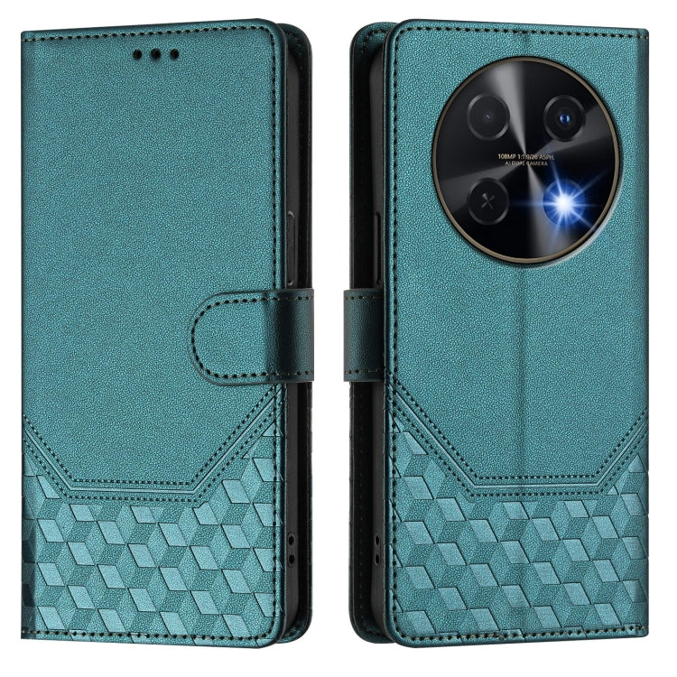 For Huawei nova 12i 4G Honeycomb Embossing RFID Leather Phone Case