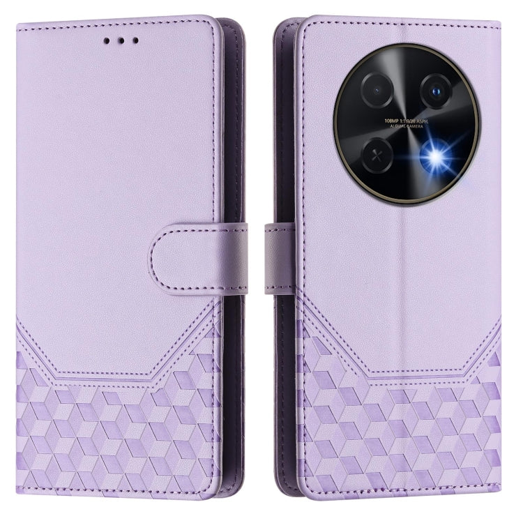 For Huawei nova 12i 4G Honeycomb Embossing RFID Leather Phone Case
