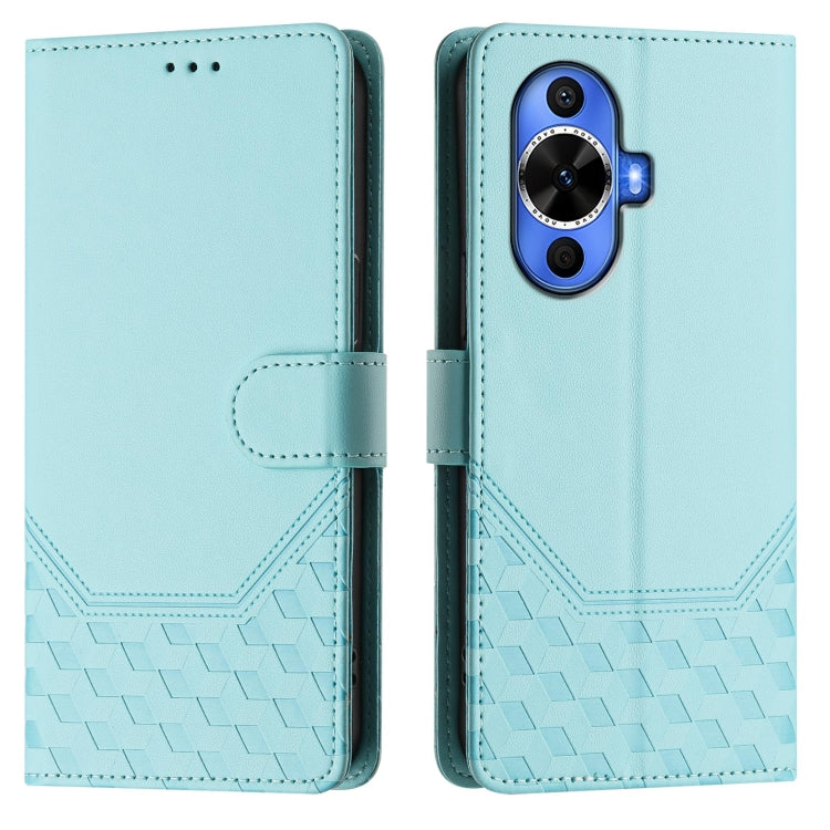 For Huawei nova 12S 4G Honeycomb Embossing RFID Leather Phone Case