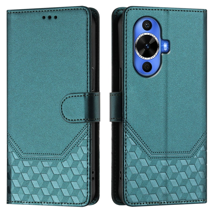 For Huawei nova 12S 4G Honeycomb Embossing RFID Leather Phone Case