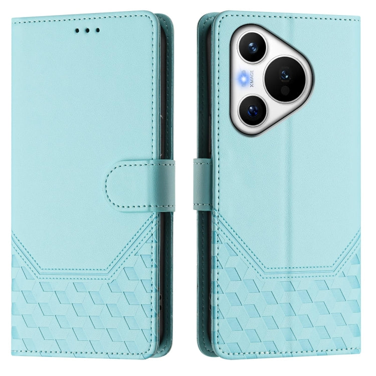 For Huawei Pura 70 Honeycomb Embossing RFID Leather Phone Case