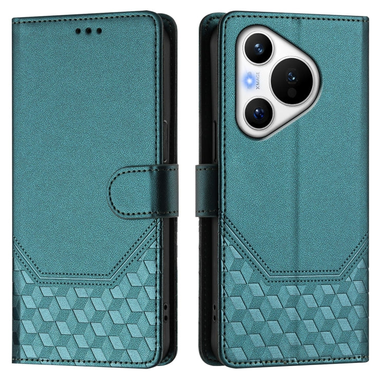 For Huawei Pura 70 Honeycomb Embossing RFID Leather Phone Case