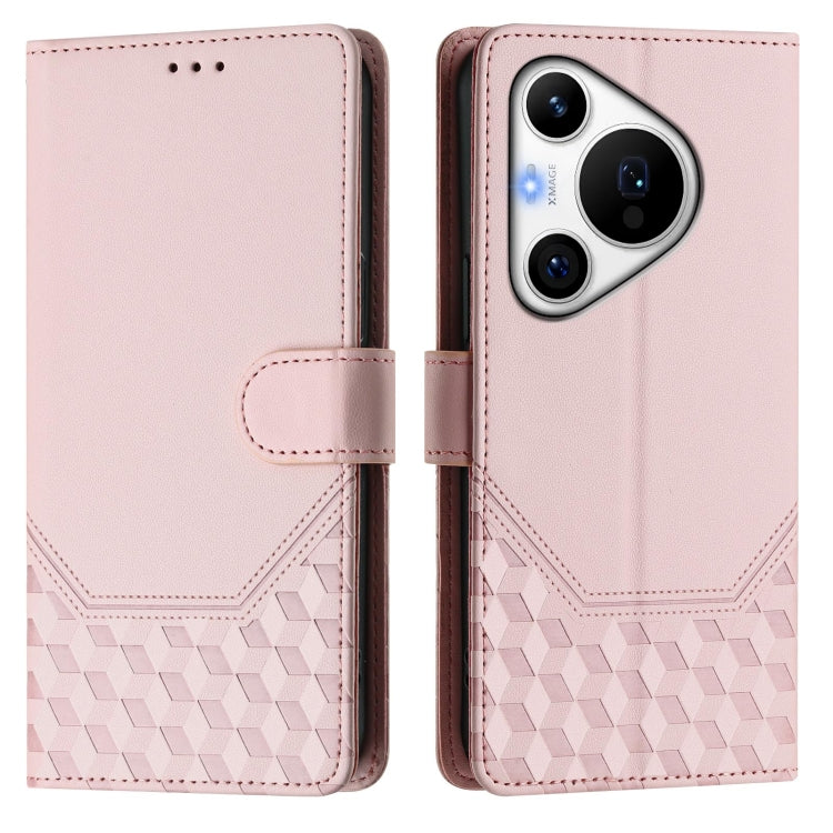 For Huawei Pura 70 Pro / Pura 70 Pro+ Honeycomb Embossing RFID Leather Phone Case