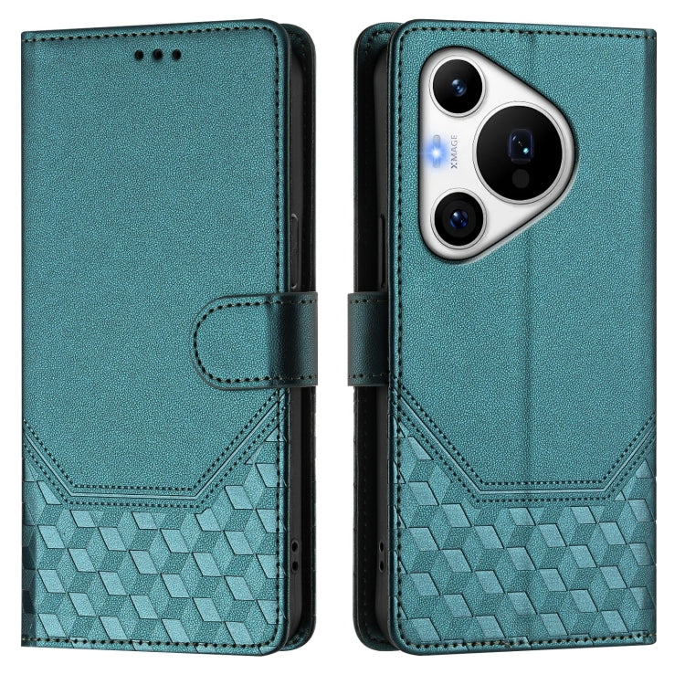For Huawei Pura 70 Pro / Pura 70 Pro+ Honeycomb Embossing RFID Leather Phone Case