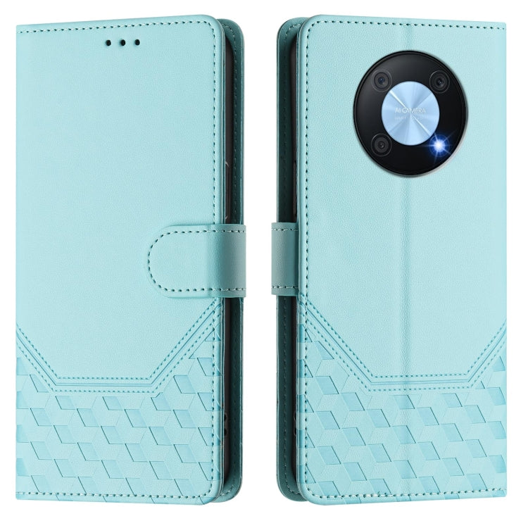 For Huawei nova Y90 Honeycomb Embossing RFID Leather Phone Case
